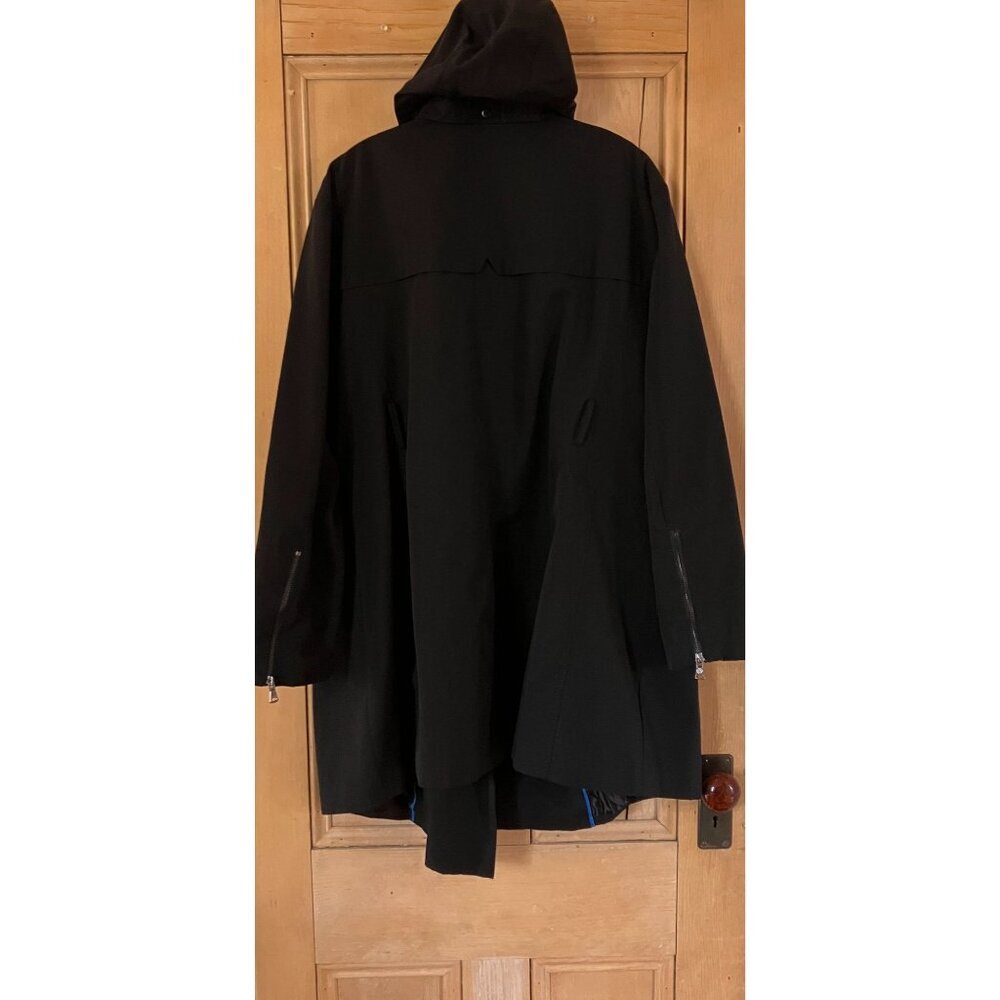 Vince Camuto Womens Removable Hood NO BELT Rain Jacket Size 3X Black SP NWOT - Picture 10 of 12